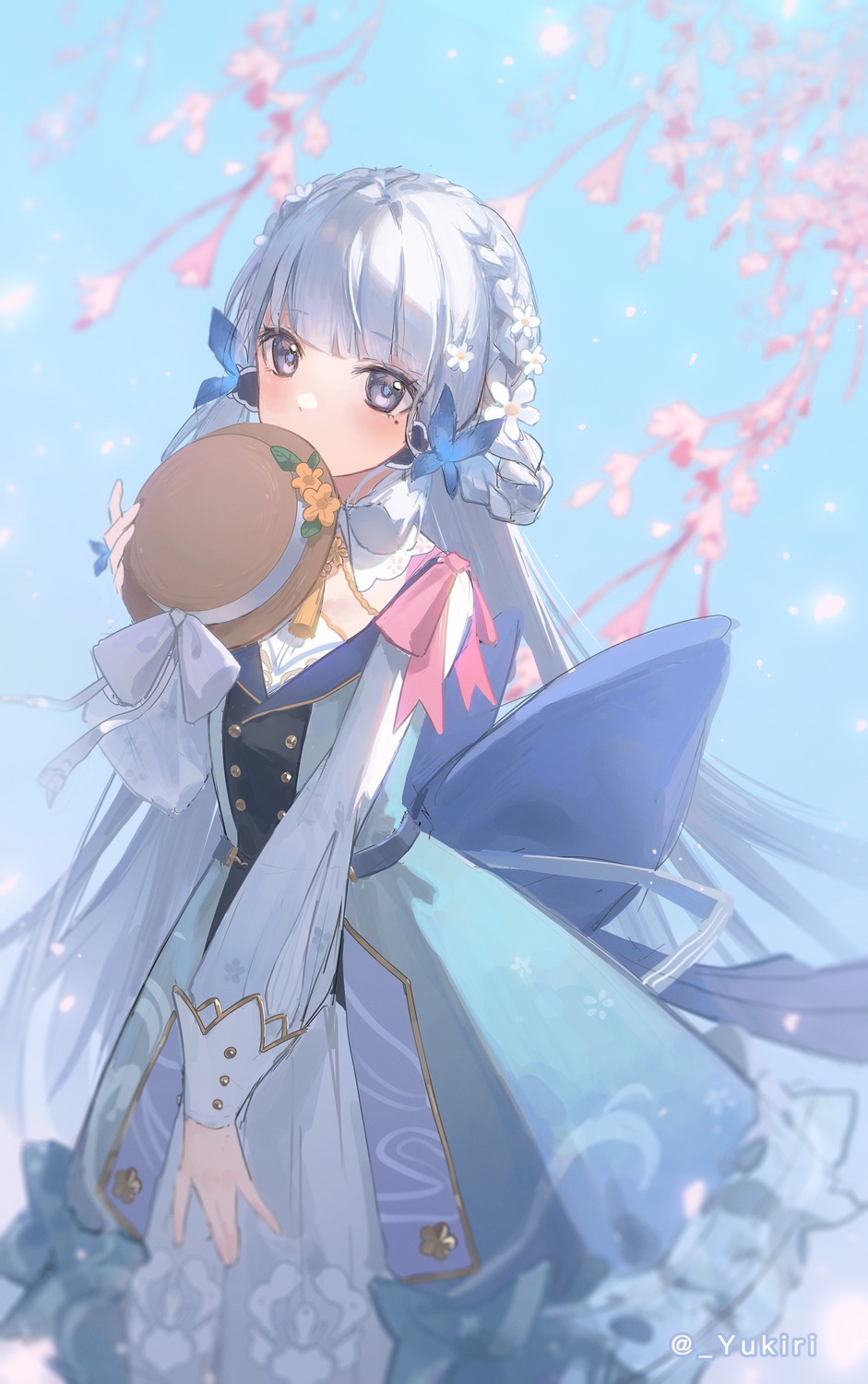 dress, genshin_impact, kamisato_ayaka, sketch, yukiri_(l_ii)