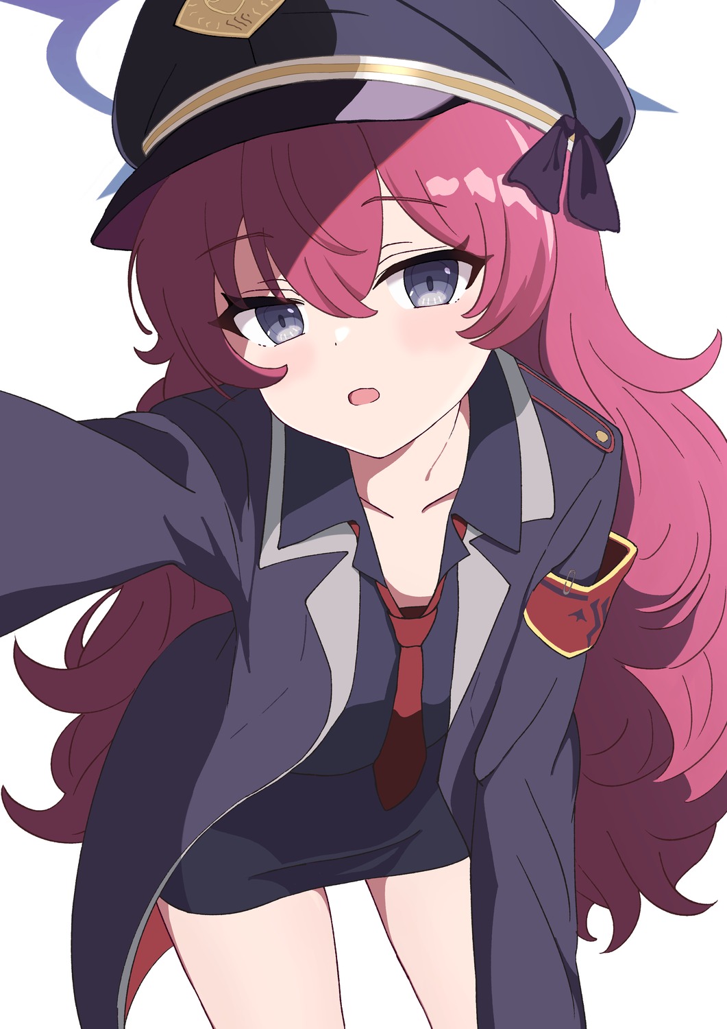 blue_archive, halo, natsume_iroha, pogeepoge, selfie, uniform