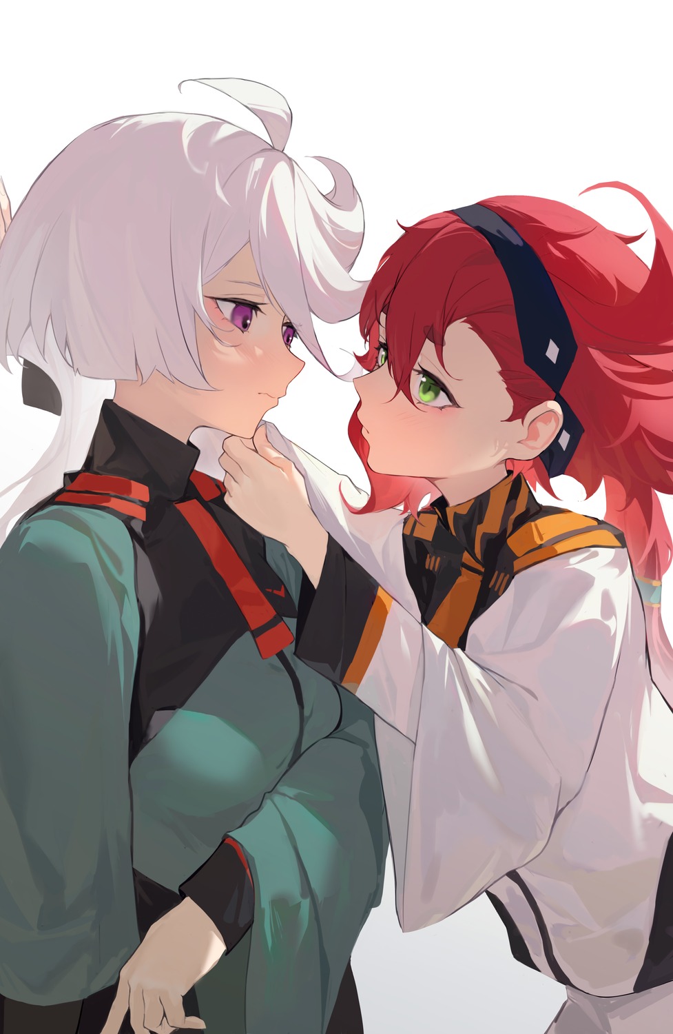 gundam, gundam_suisei_no_majo, miorine_rembran, shenqi_de_(9), suletta_mercury, uniform, yuri