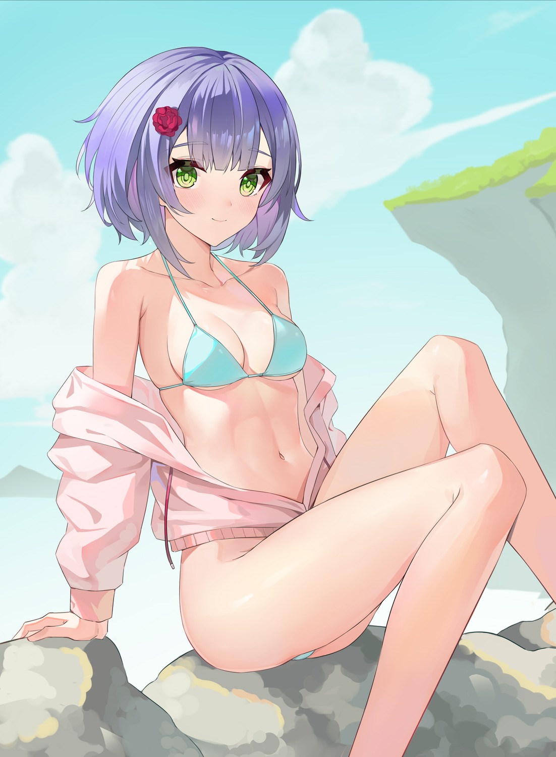 bikini, genshin_impact, noelle_(genshin_impact), swimsuits, xila_qian_tang_shi