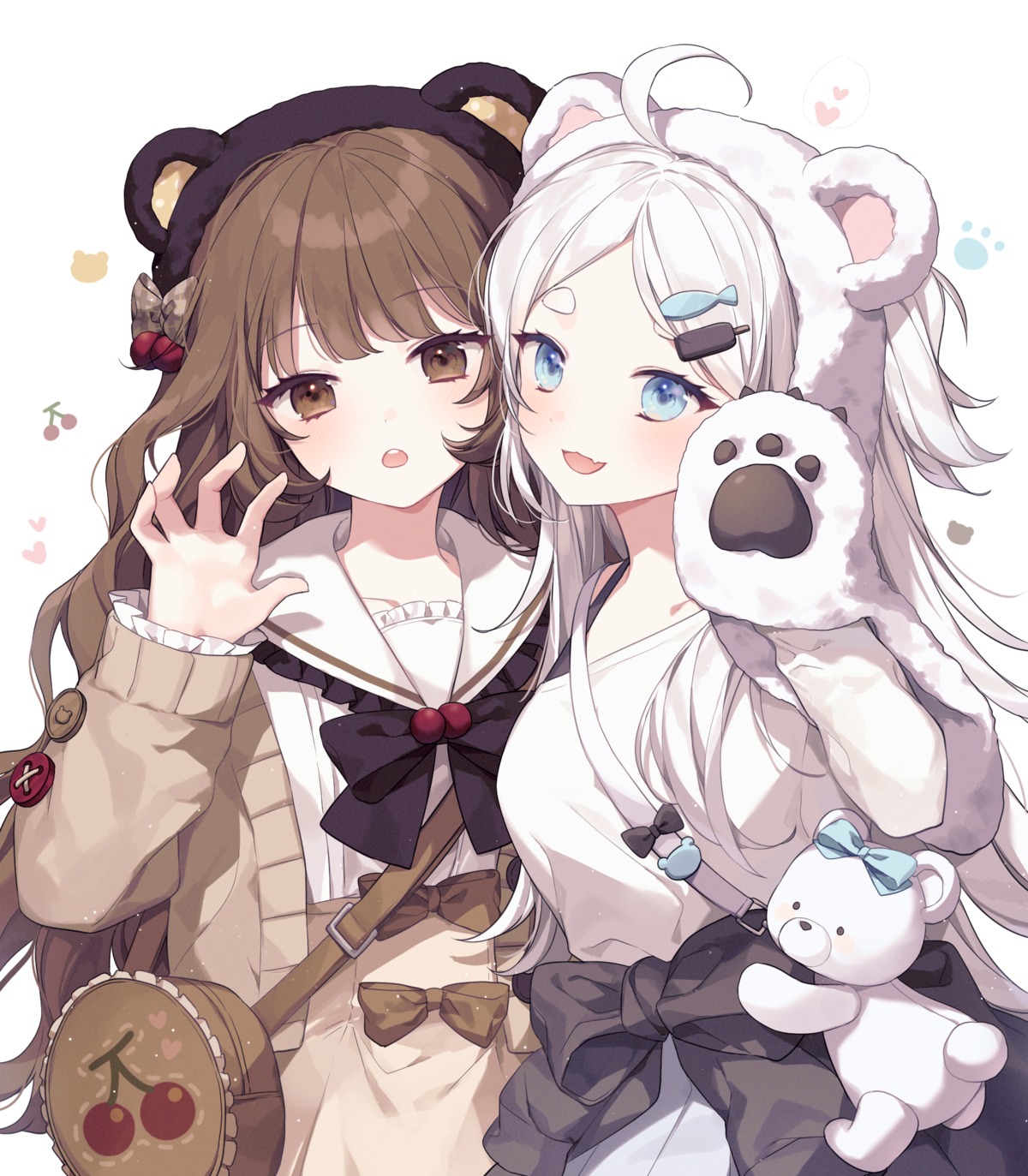 animal_ears, moffle_(ayabi), seifuku, sweater