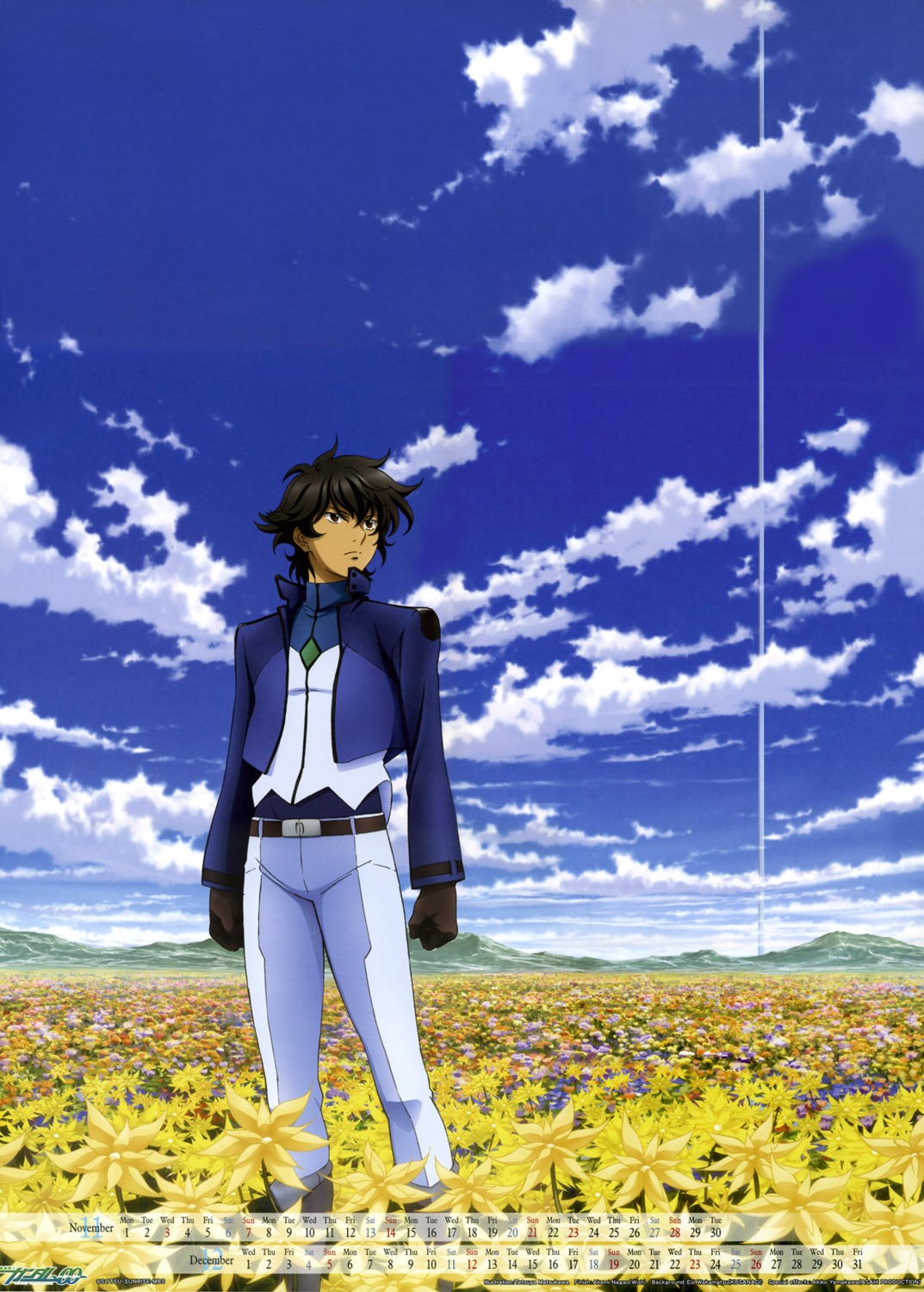 calendar, gundam, gundam_00, male, matsukawa_tetsuya, setsuna_f_seiei