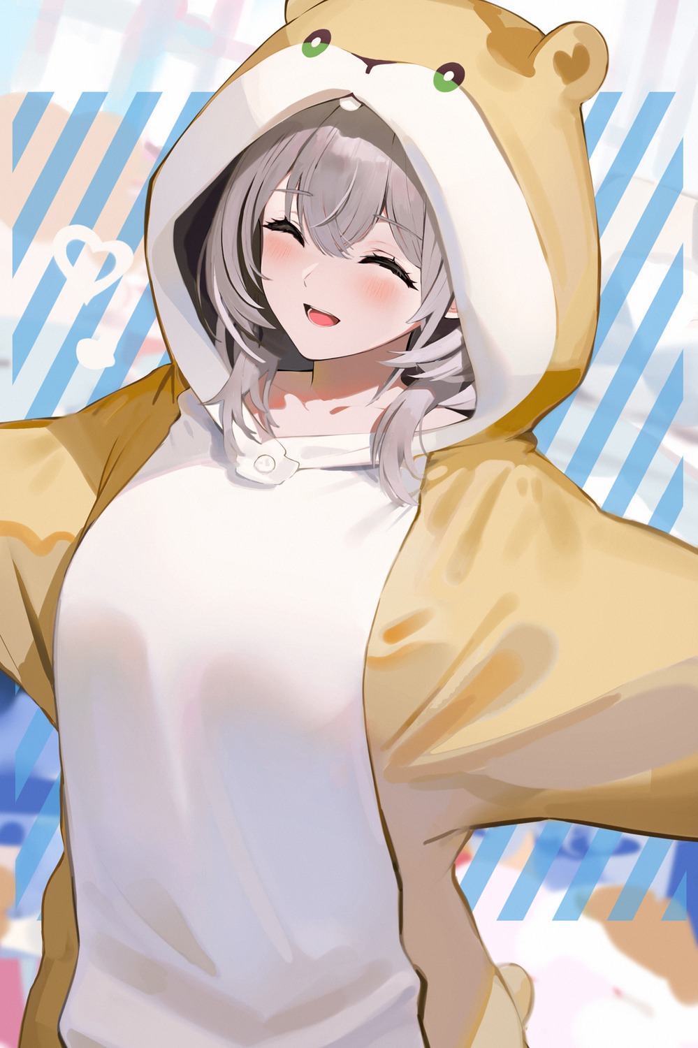 hololive, niii_(memstapak), pajama, shirogane_noel, sketch
