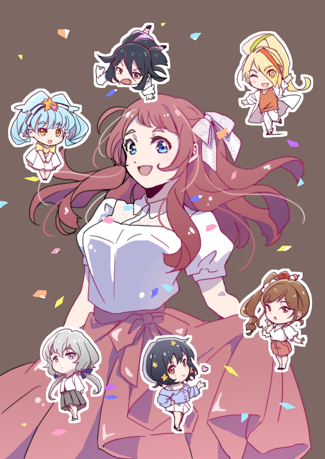 chibi, heels, hoshikawa_lily, konno_junko, mado_cat02, minamoto_sakura, mizuno_ai, nikaido_saki, trap, yamada_tae, yuugiri_(zombieland_saga), zombieland_saga