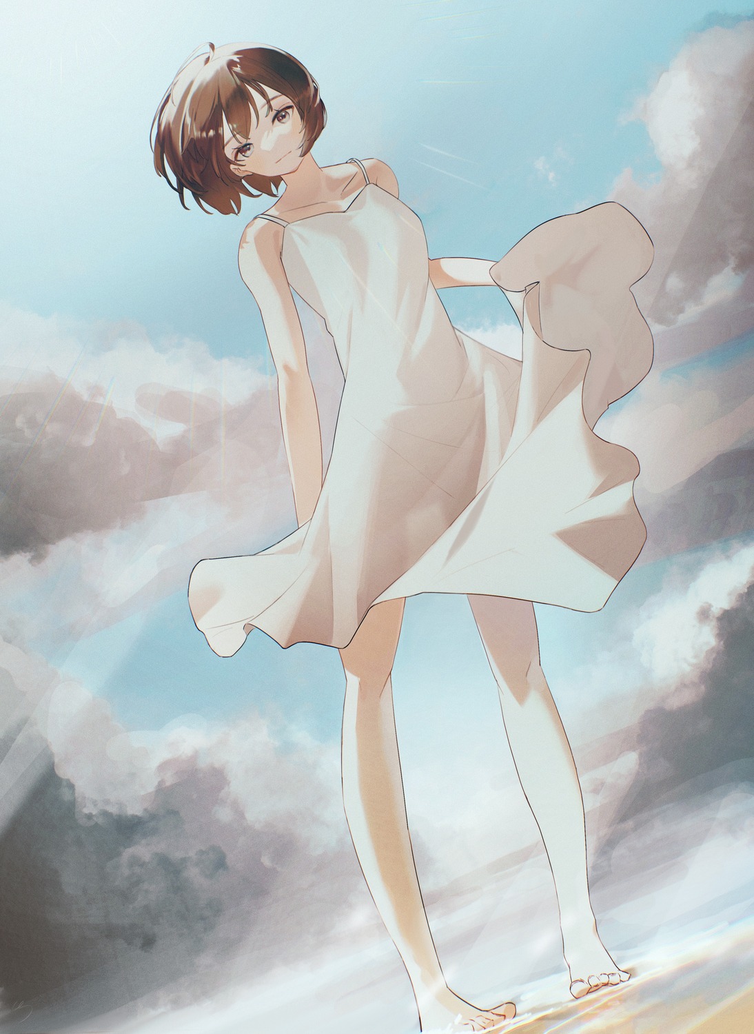 dress, see_through, skirt_lift, summer_dress, torifu