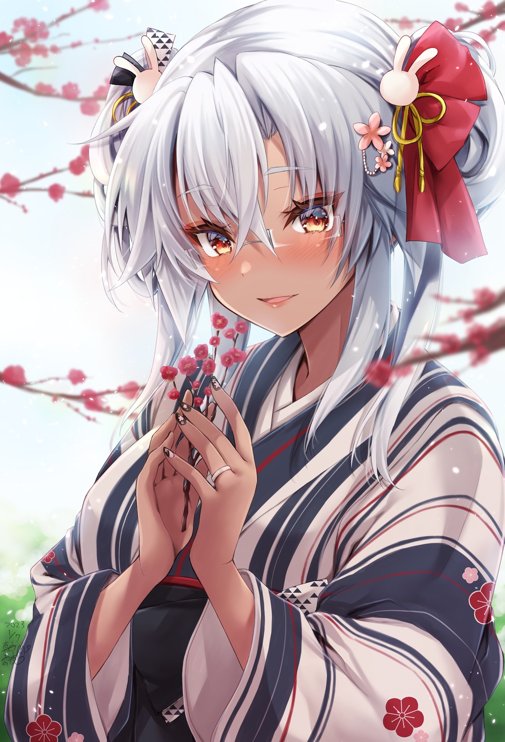 japanese_clothes, kantai_collection, mashiro_yukiya, megane, musashi_(kancolle)