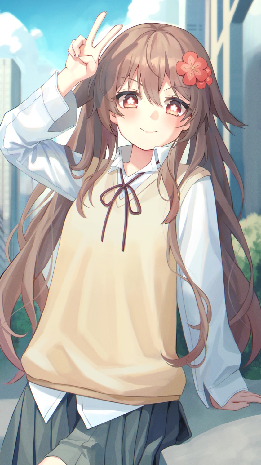 genshin_impact, hu_tao, pul_(gks569), seifuku, sweater