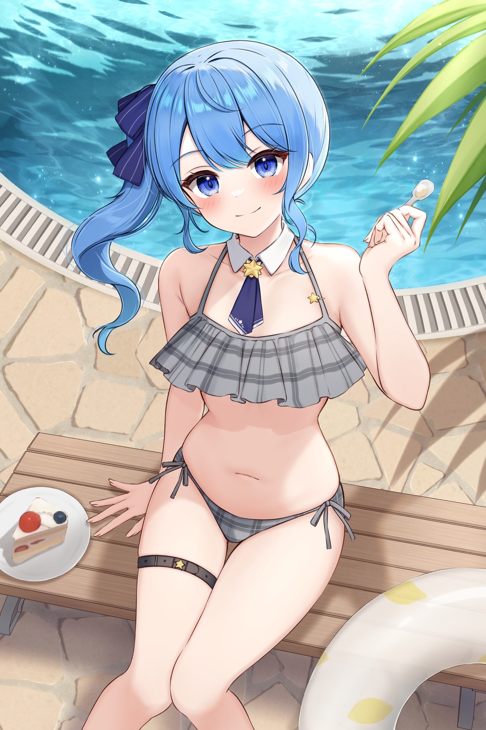 bikini, garter, hololive, hoshimachi_suisei, swimsuits, yukiunag1