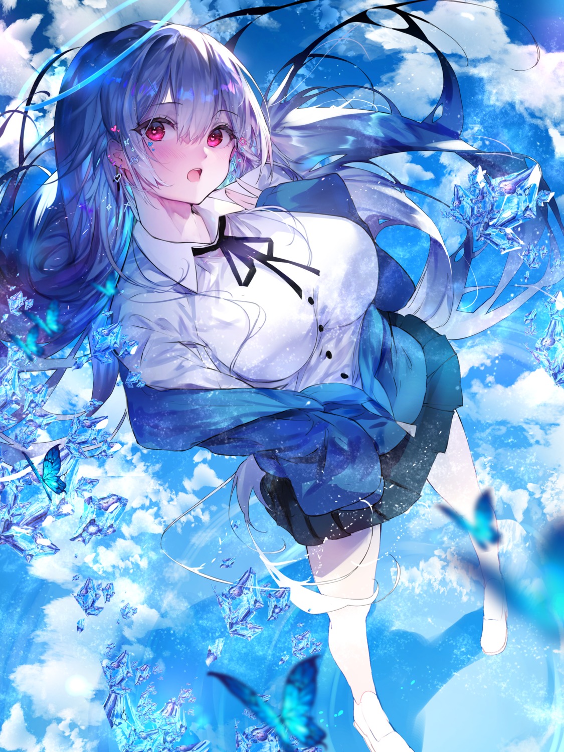 angel, seifuku, w_(w64851564), wet