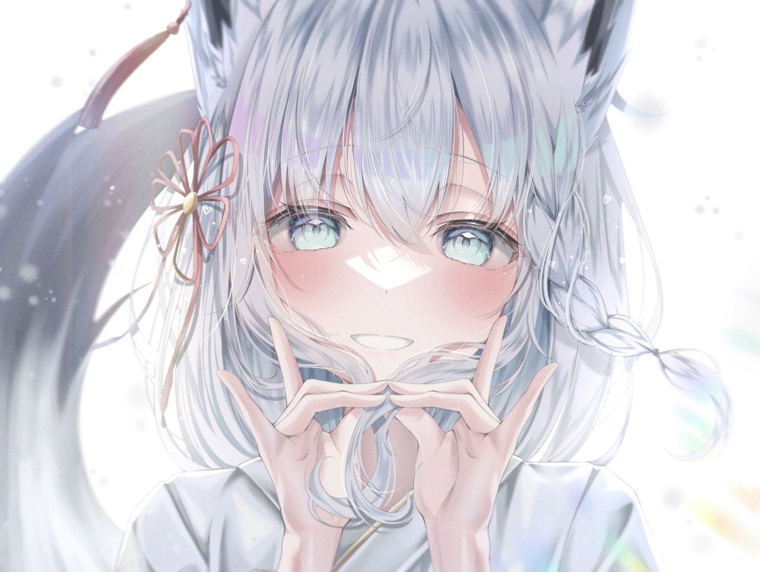 animal_ears, hololive, hololive_gamers, japanese_clothes, kasakai_hikaru, kitsune, shirakami_fubuki, tail