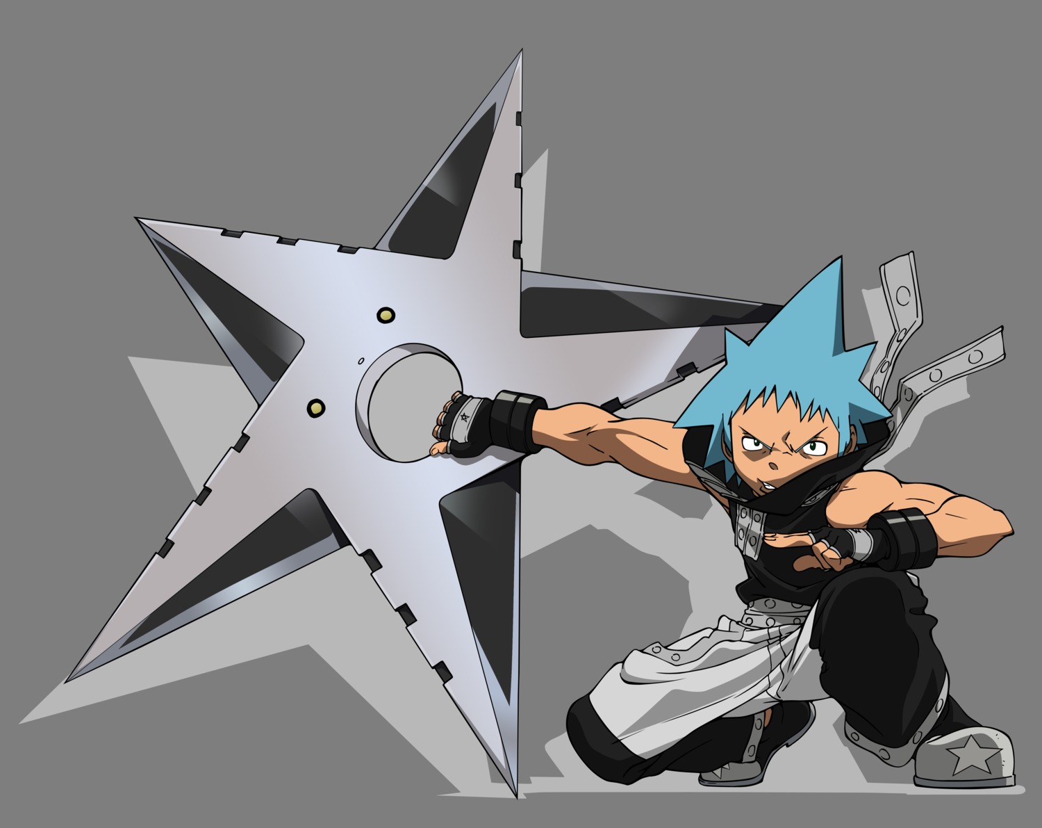 black_star, male, soul_eater, transparent_png, vector_trace
