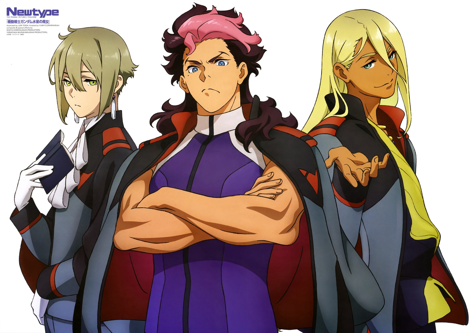 elan_ceres, guel_jeturk, gundam, gundam_suisei_no_majo, male, shaddiq_zenelli, toida_juri, uniform