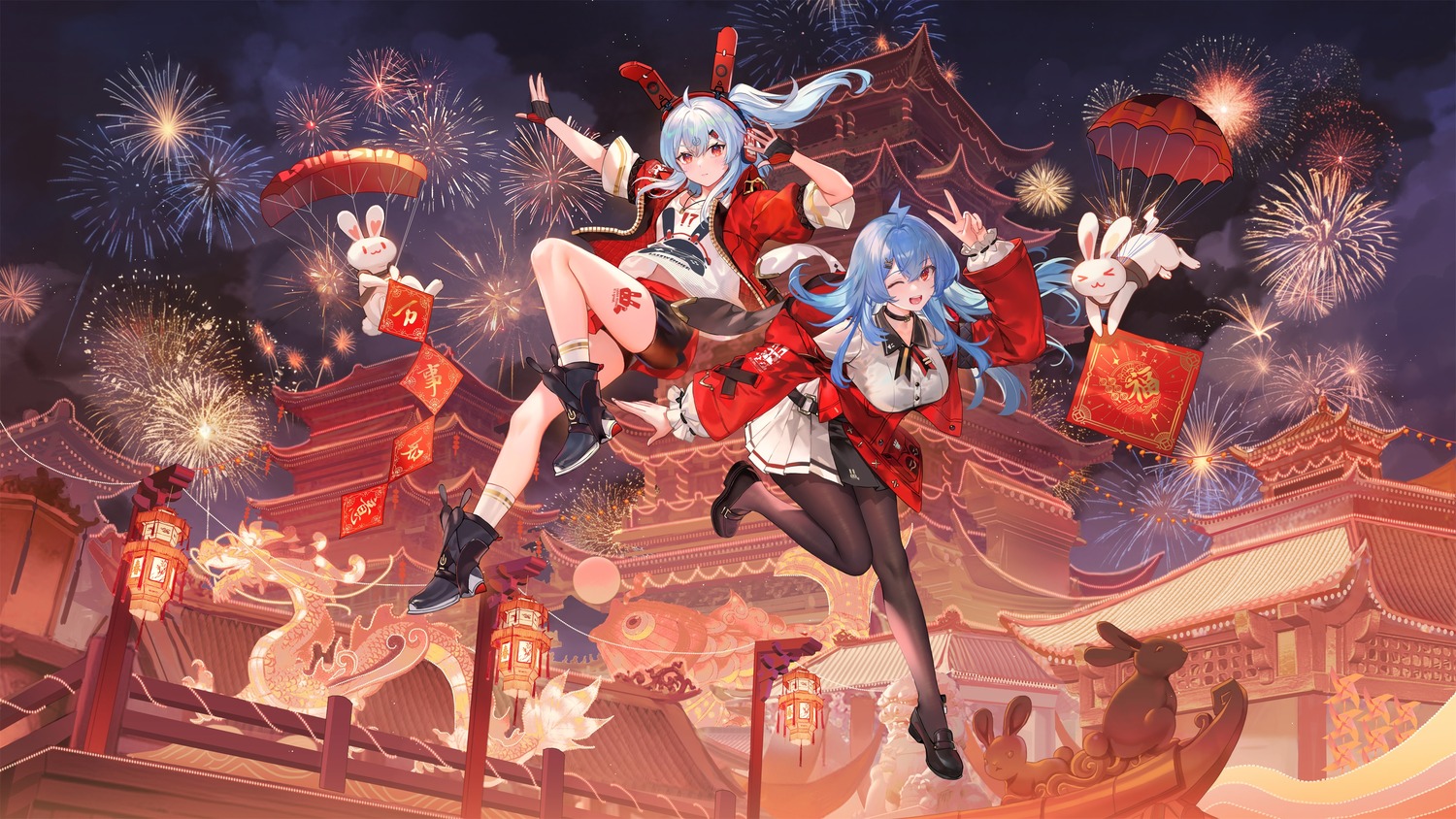 animal_ears, bili_bili_douga, bili_girl_22, bili_girl_33, bunny_ears, criin, headphones, pantyhose