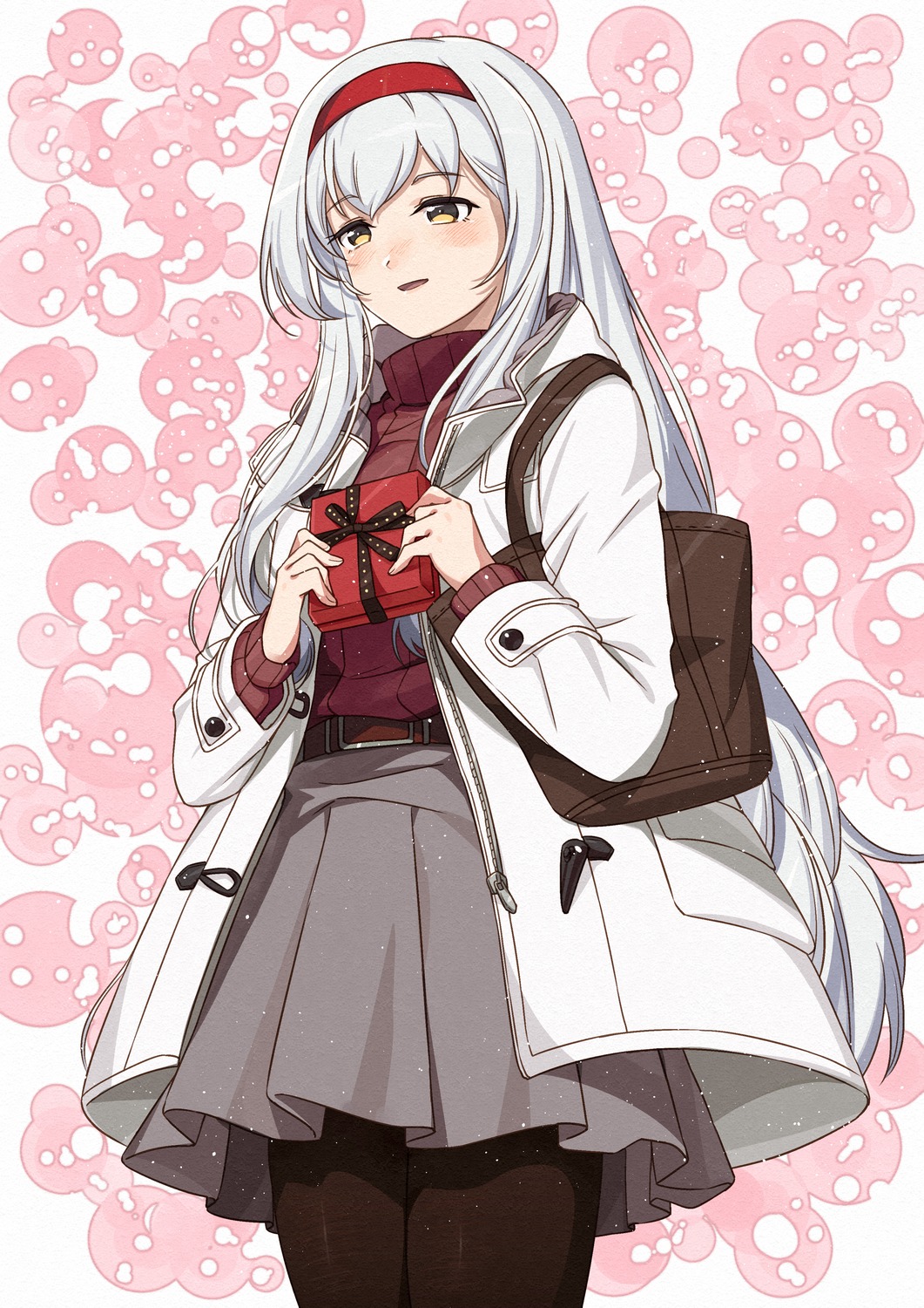 kanmiya_shinobu, kantai_collection, pantyhose, shoukaku_(kancolle), sweater, valentine