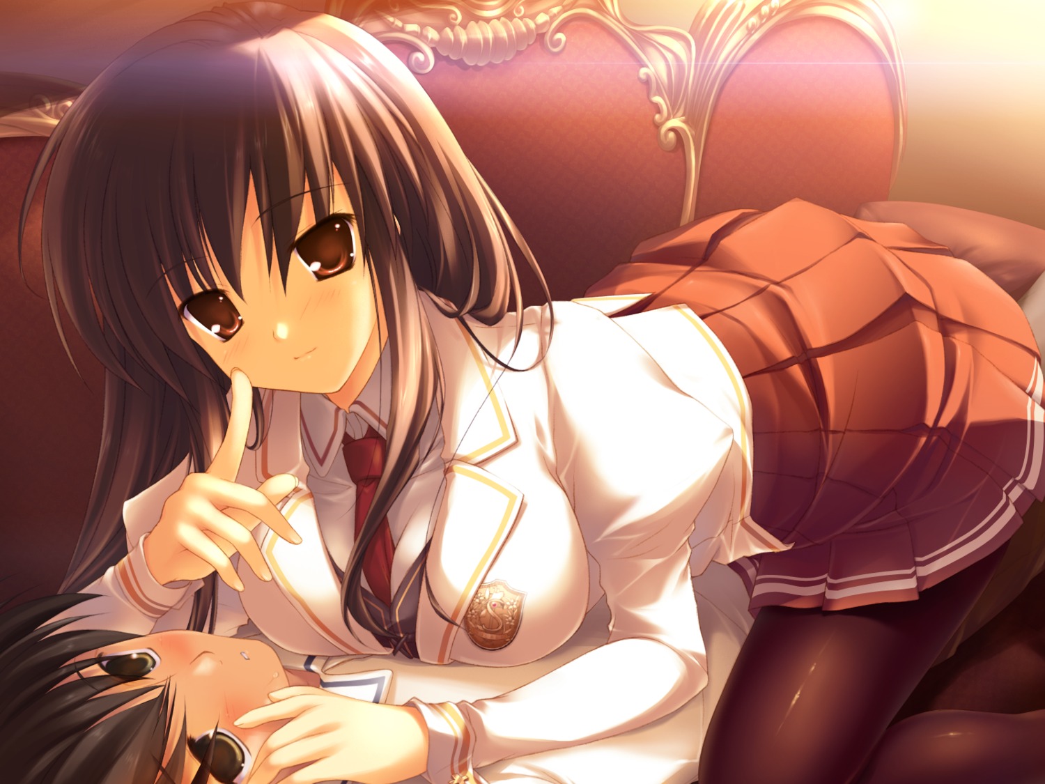 game_cg, kiss_x_demon_lord_x_darjeeling, kuyou_sarasa, mikeou, pantyhose, seifuku