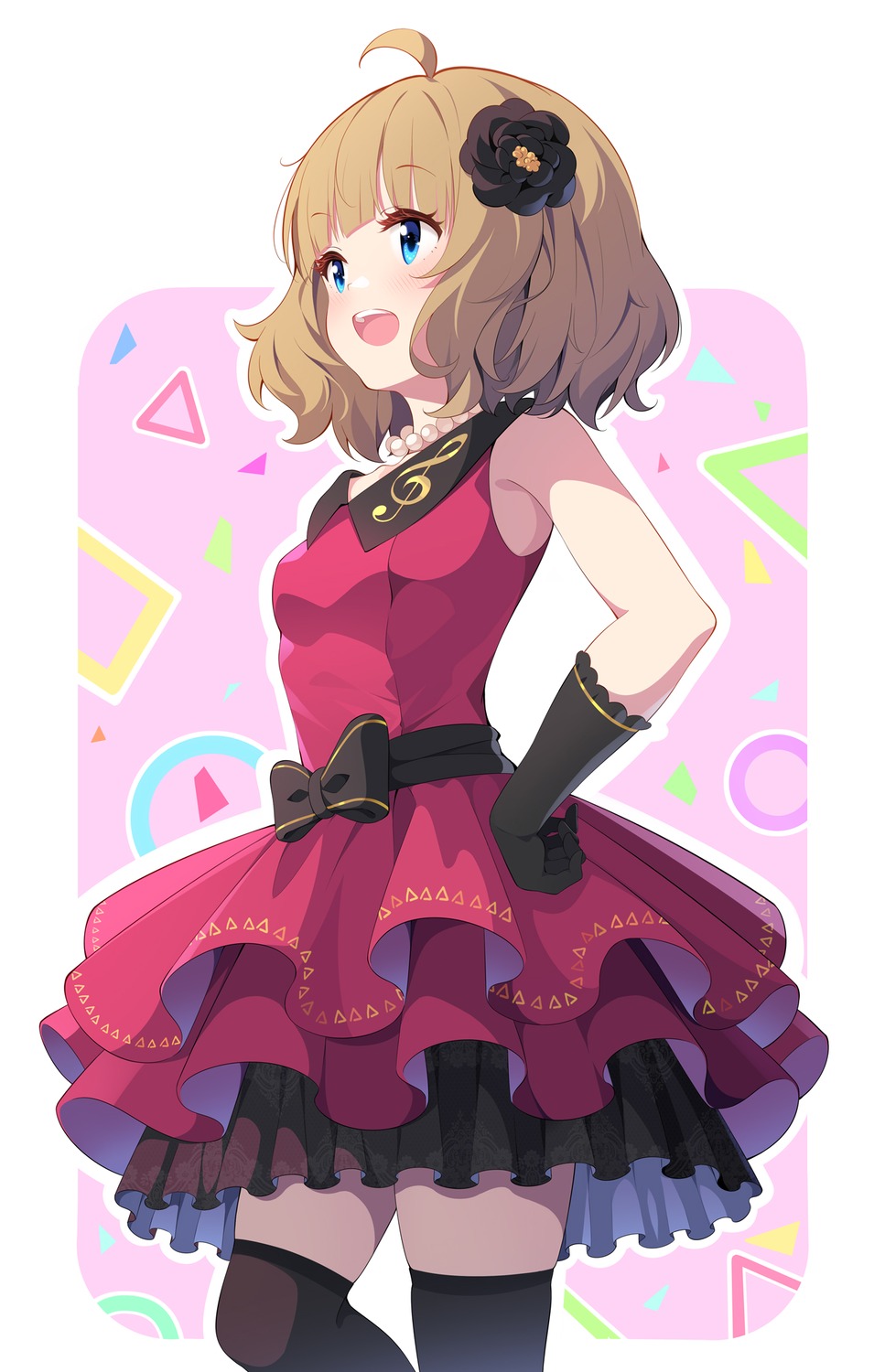 dress, kagami_(galgamesion), suou_momoko, the_idolm@ster, the_idolm@ster_million_live!, thighhighs