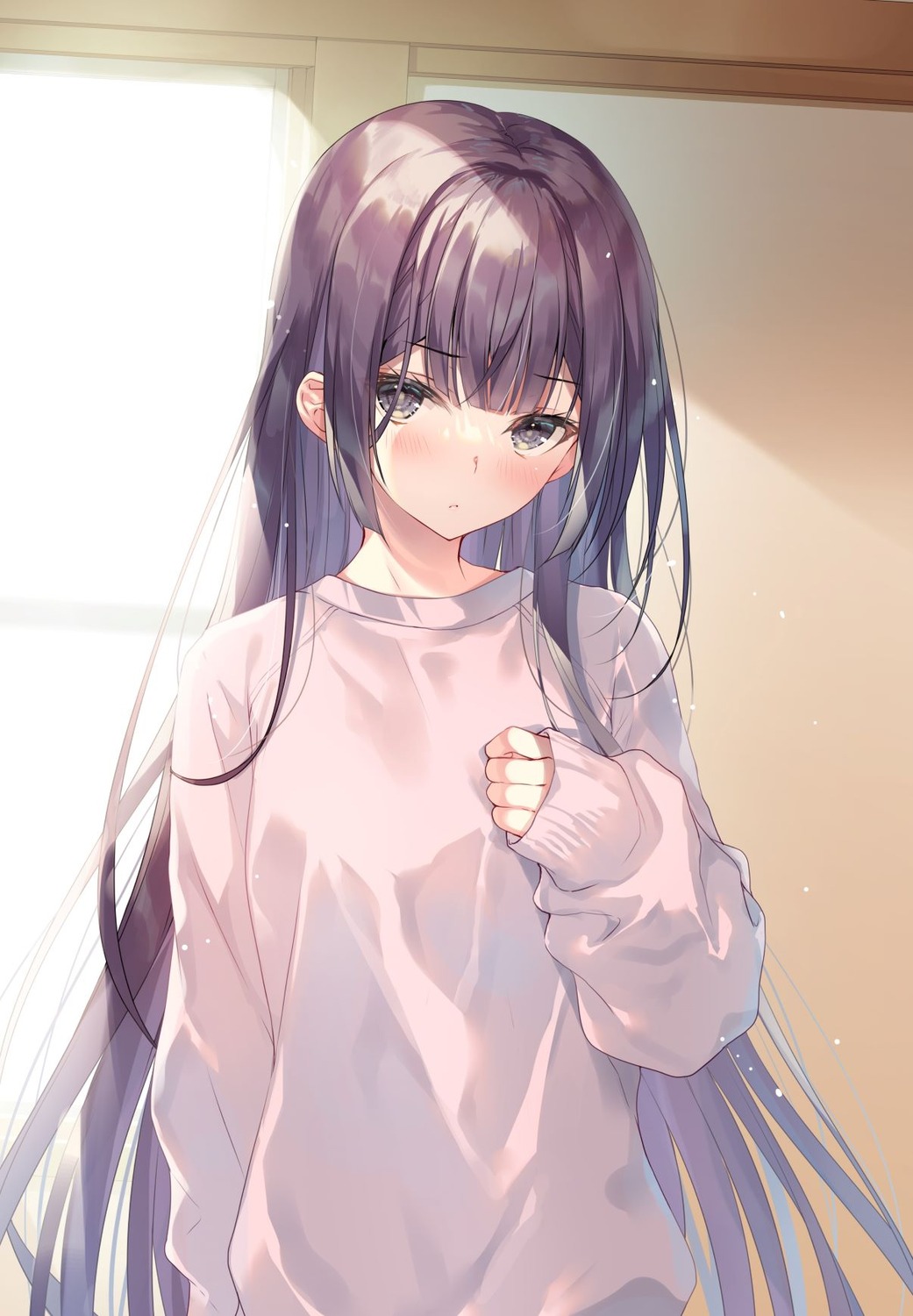 breast_hold, miwabe_sakura, saijo_no_osewa, sweater, tsurumi_shizune