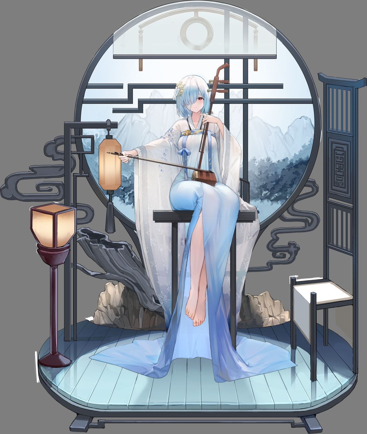 asian_clothes, azur_lane, bandages, kuybyshev_(azur_lane), see_through, tagme, transparent_png