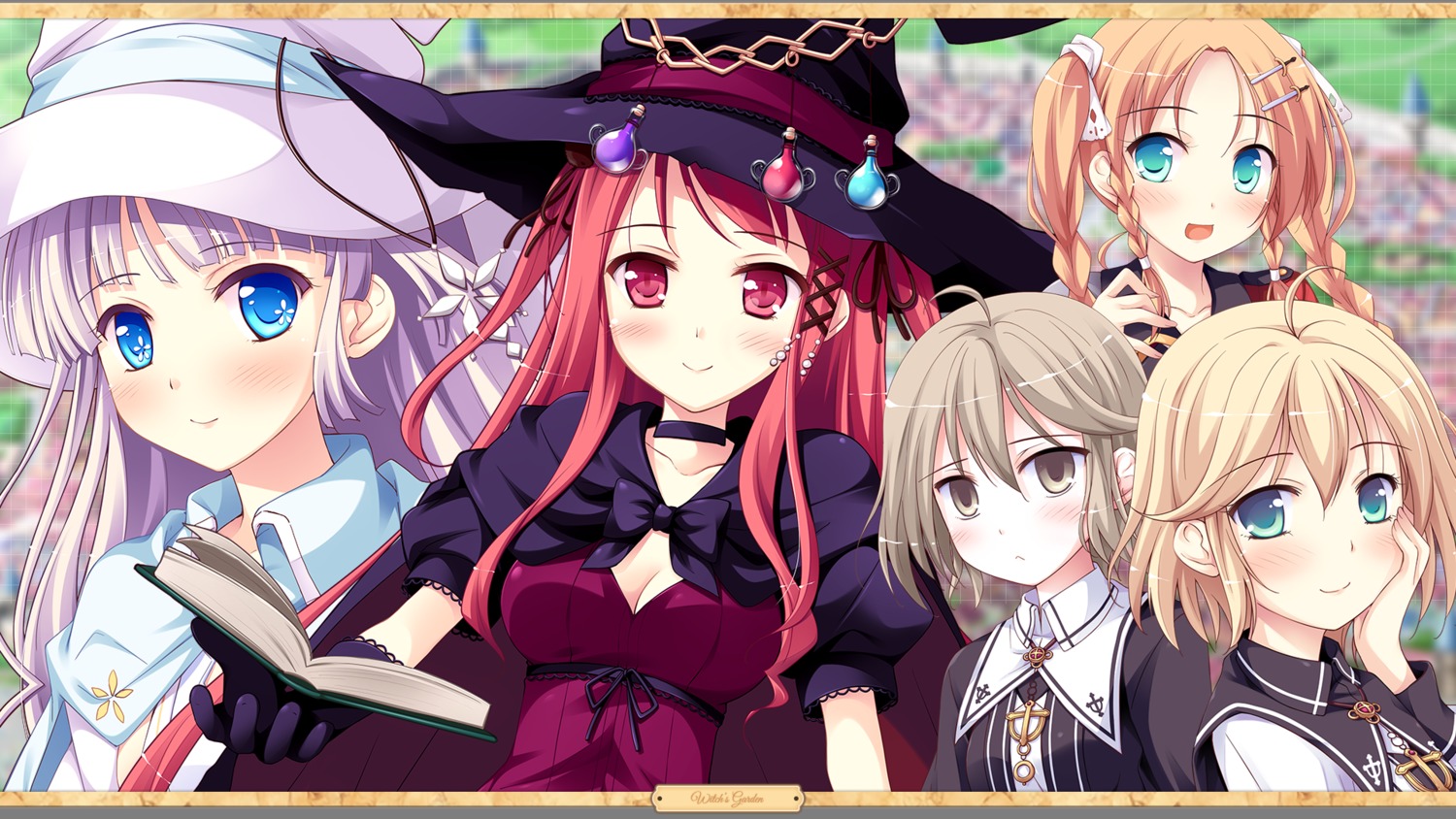 cleavage, hatano_ririko, hinomiya_ayari, ko~cha, saimon_eclair, saimon_misumi, wallpaper, windmill_oasis
