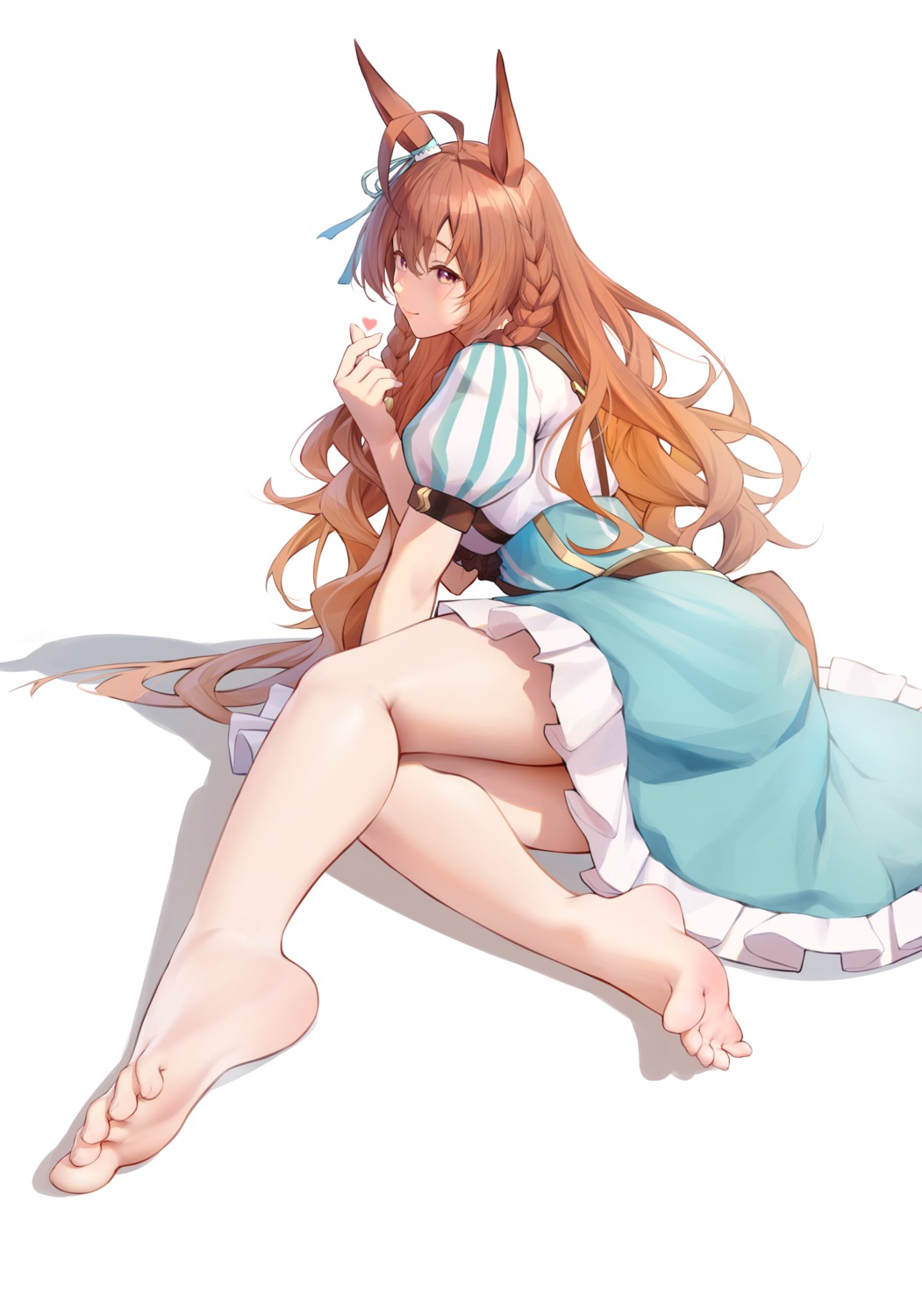animal_ears, feet, mejiro_bright_(umamusume), tail, uma_musume_pretty_derby, uniform, zhenli-mari