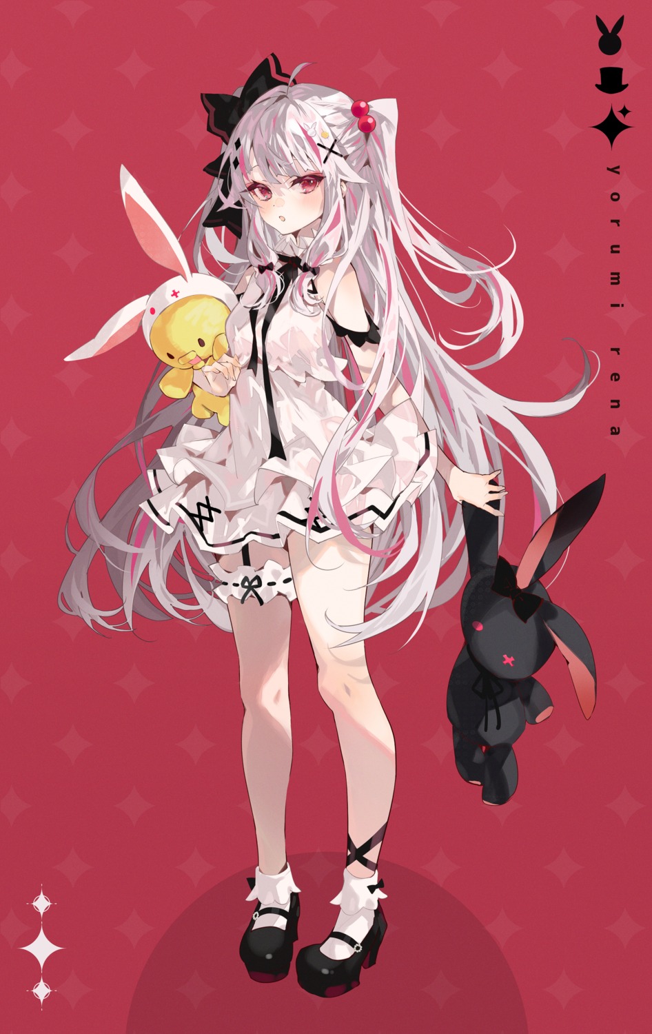 arutera, dress, garter, heels, nijisanji, yorumi_rena