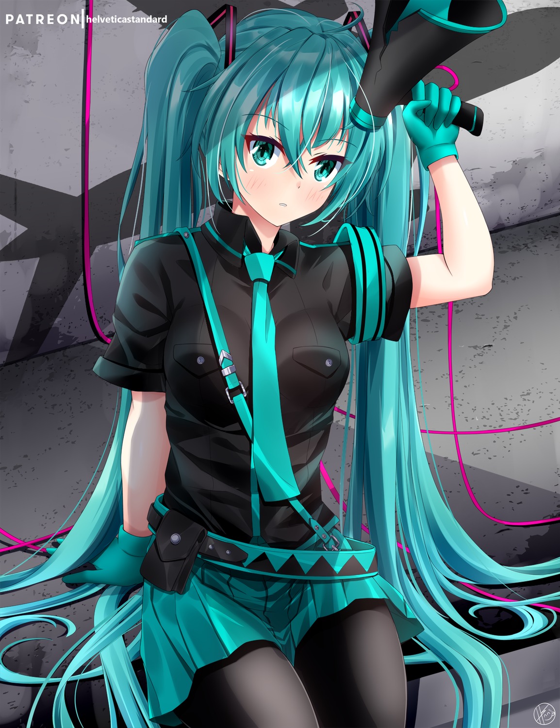 hatsune_miku, helvetica_5tandard, koi_wa_sensou_(vocaloid), pantyhose, vocaloid