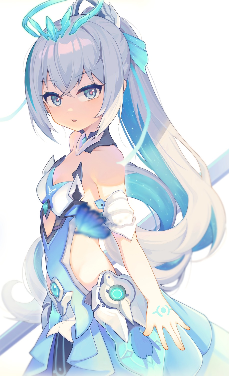 benghuai_xueyuan, bronya_zaychik, cleavage, hongshi_(13234456009), honkai_impact, no_bra, tattoo