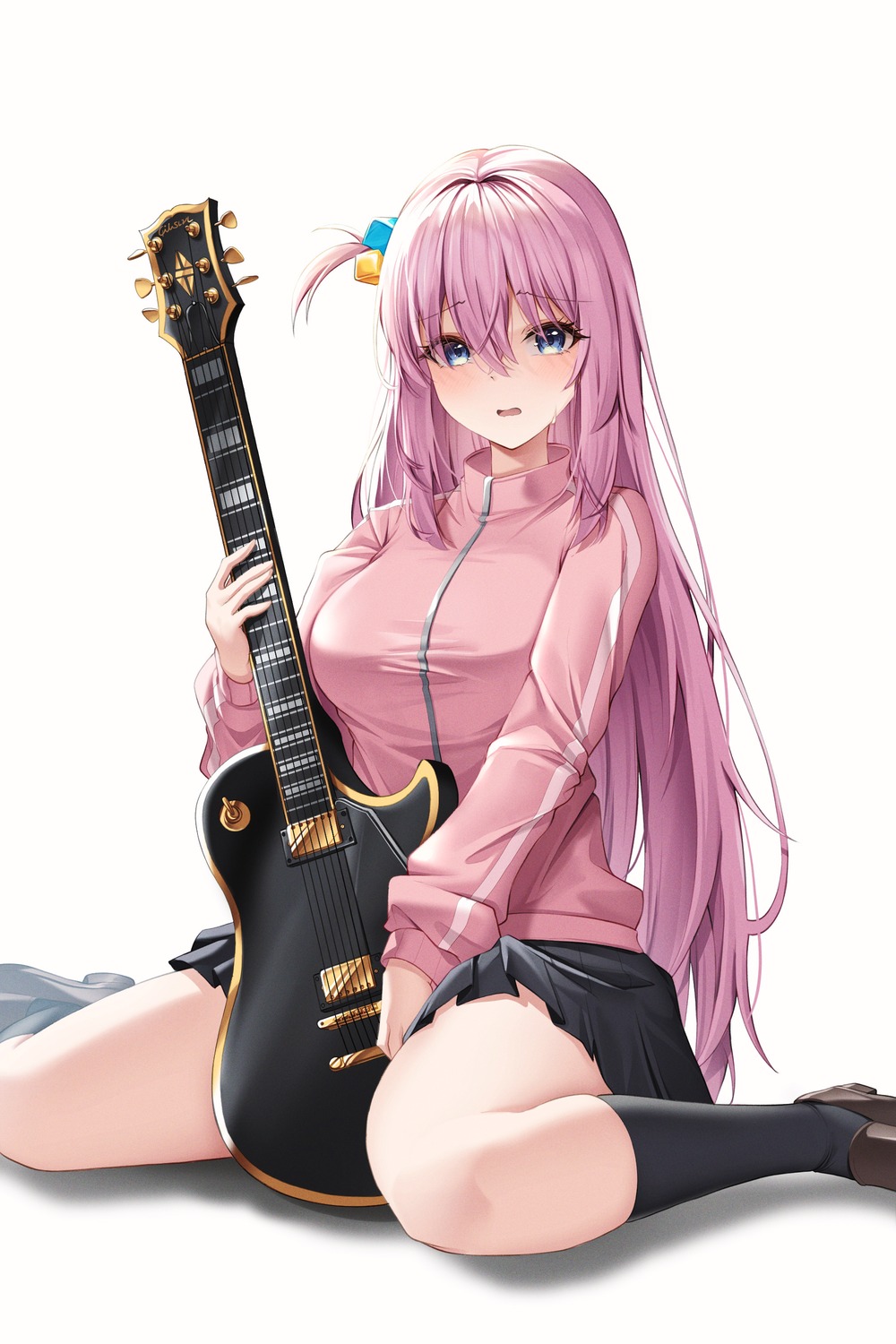 bocchi_the_rock!, gotou_hitori, guitar, gym_uniform, lancheu