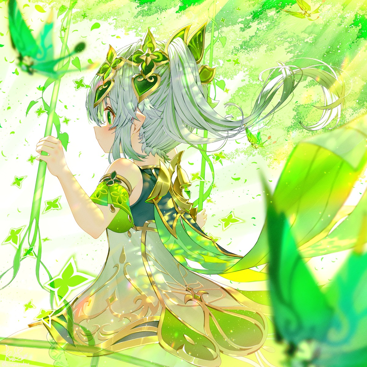 dress, genshin_impact, kiramarukou, nahida, pointy_ears