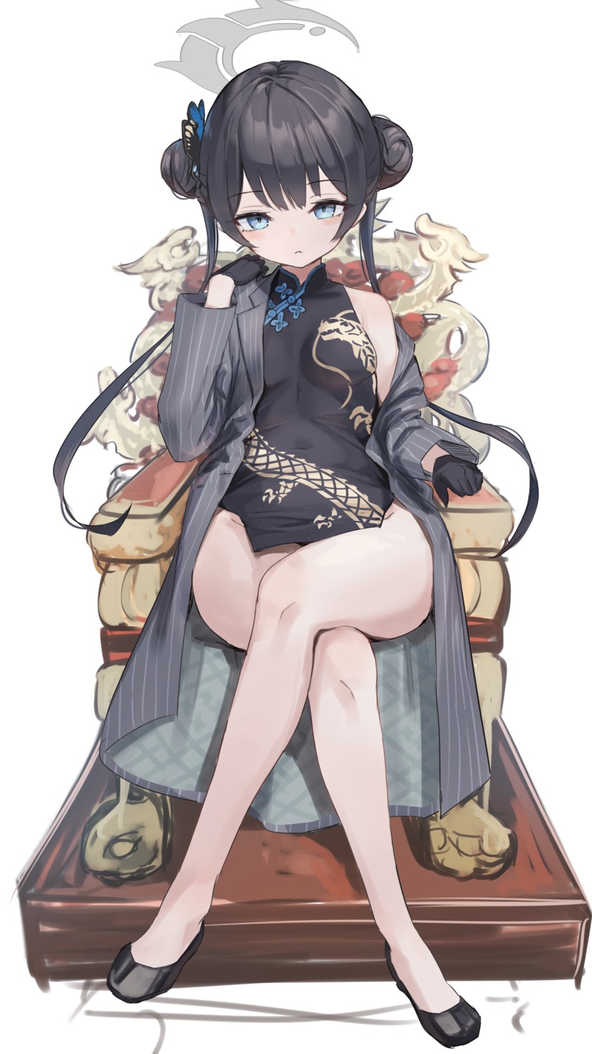 blue_archive, chinadress, halo, ryuuge_kisaki, tem_(tempainting1)