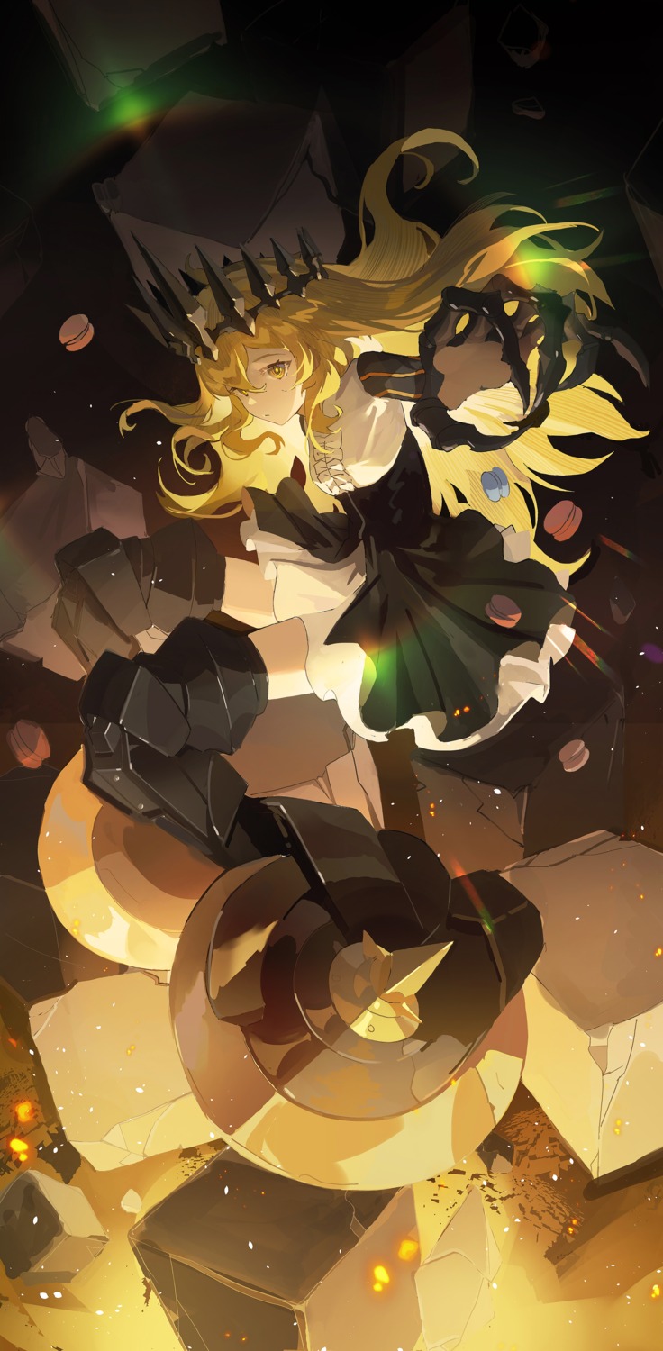 black_rock_shooter, chariot, huanxiang_(pixiv17972188), mecha_musume, thighhighs