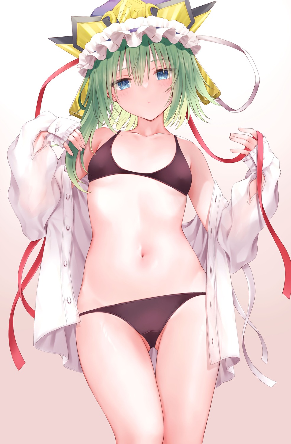 bikini, open_shirt, shikieiki_yamaxanadu, swimsuits, touhou, y_na1211