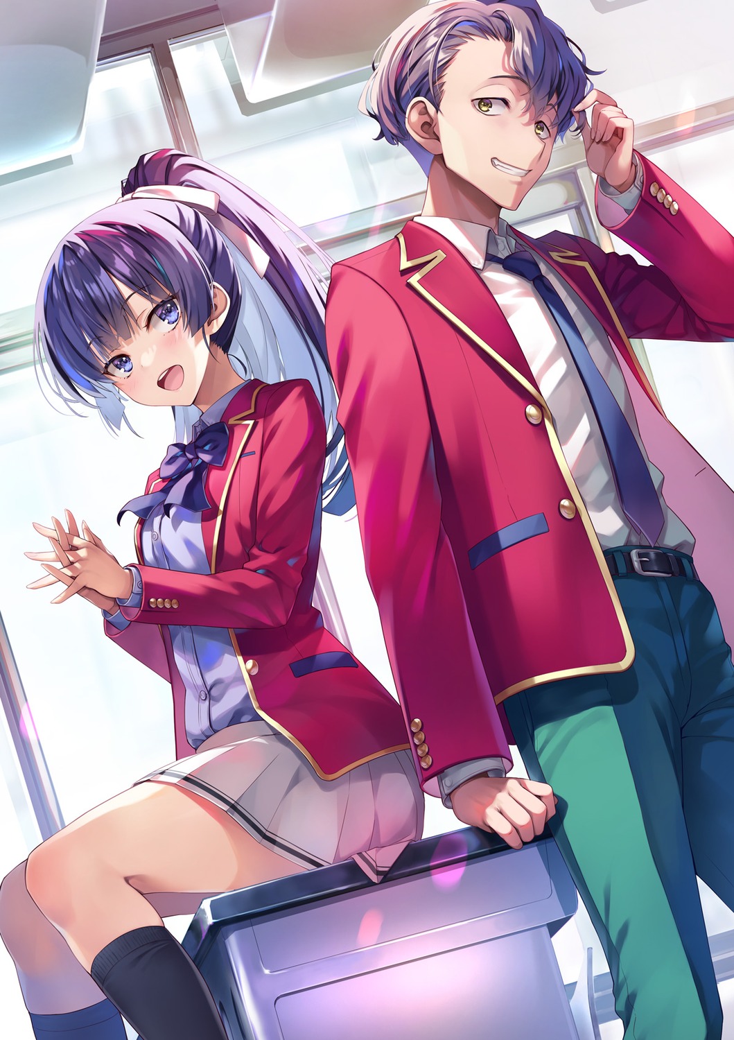 amikura_mako, seifuku, tomose_shunsaku, watanabe_norihito, youkoso_jitsuryoku_shijou_shugi_no_kyoushitsu_e