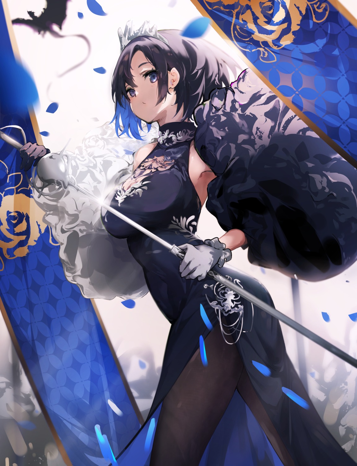 dress, pantyhose, sword, zelef