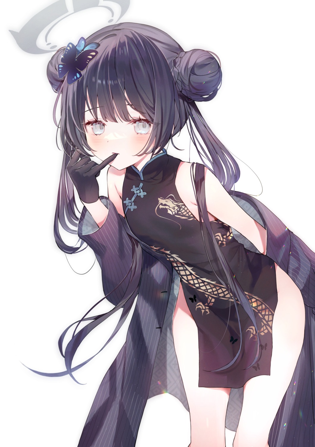 blue_archive, chinadress, halo, no_bra, ryuuge_kisaki, simio_rou