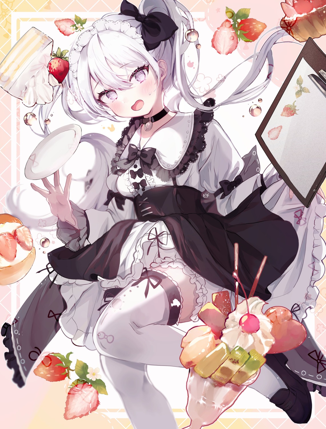 maid, peach_(peach5828), thighhighs