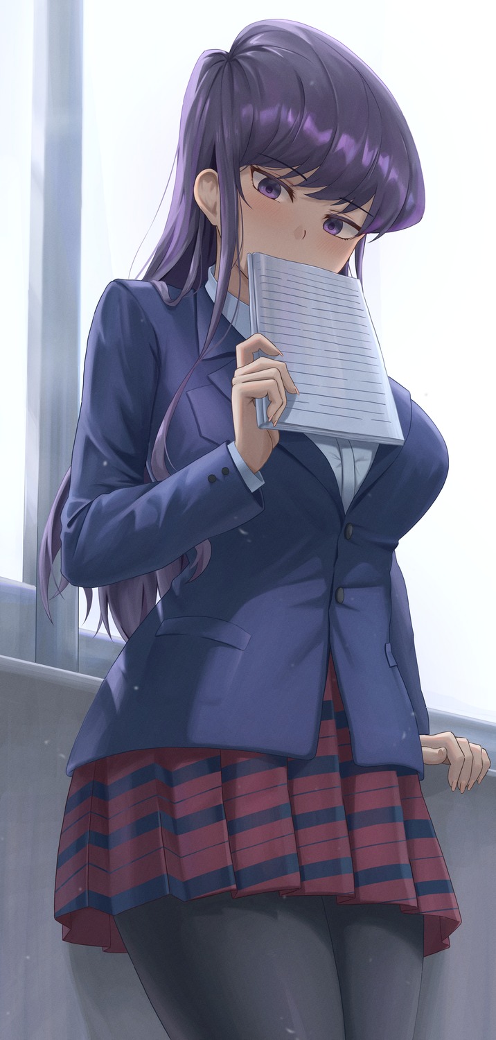 komi-san_wa_komyushou_desu., komi_shouko, pantyhose, seifuku, yj