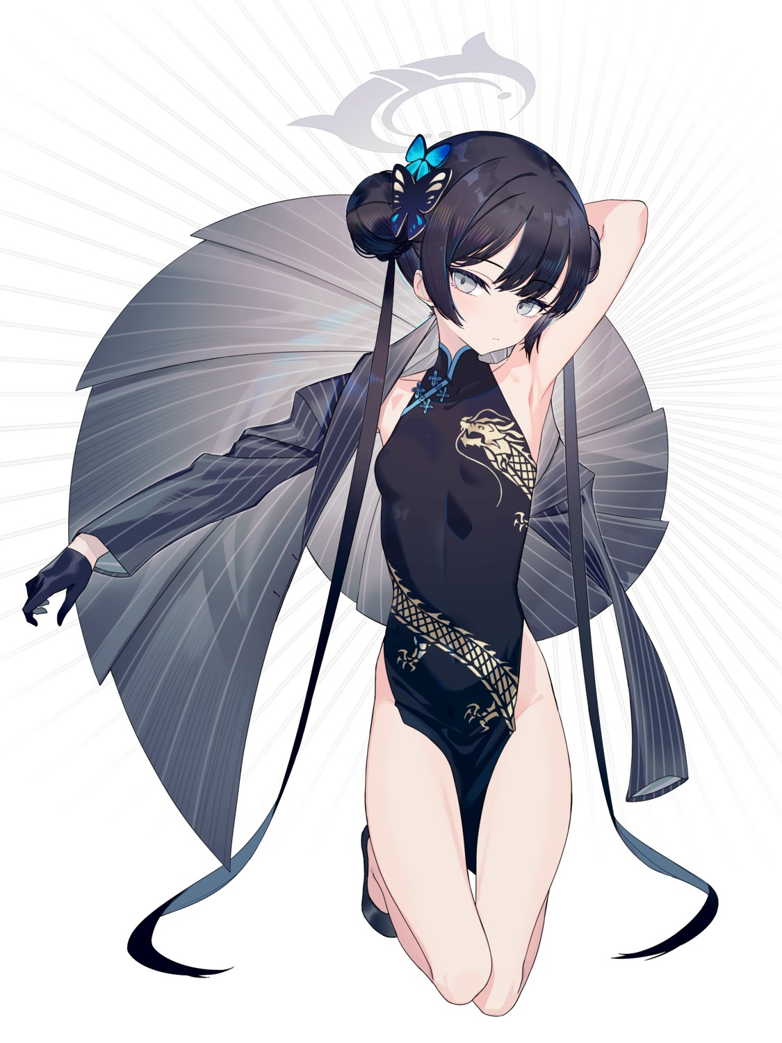 blue_archive, chinadress, halo, mk_(masatusaboten), nopan, ryuuge_kisaki