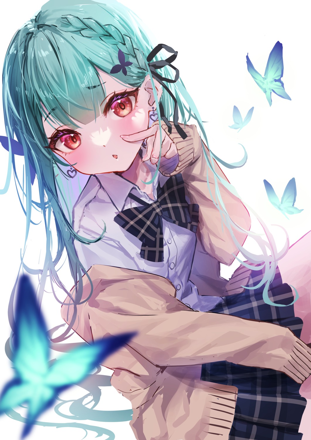 hololive, misekiss, seifuku, sweater, uruha_rushia