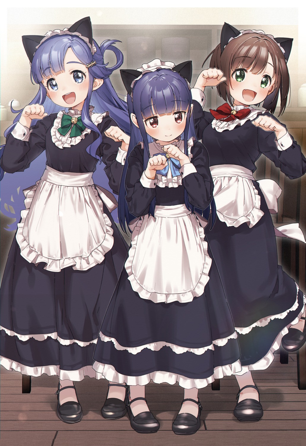 animal_ears, asari_nanami, kusaka_shi, maekawa_miku, maid, nekomimi, sajou_yukimi, the_idolm@ster