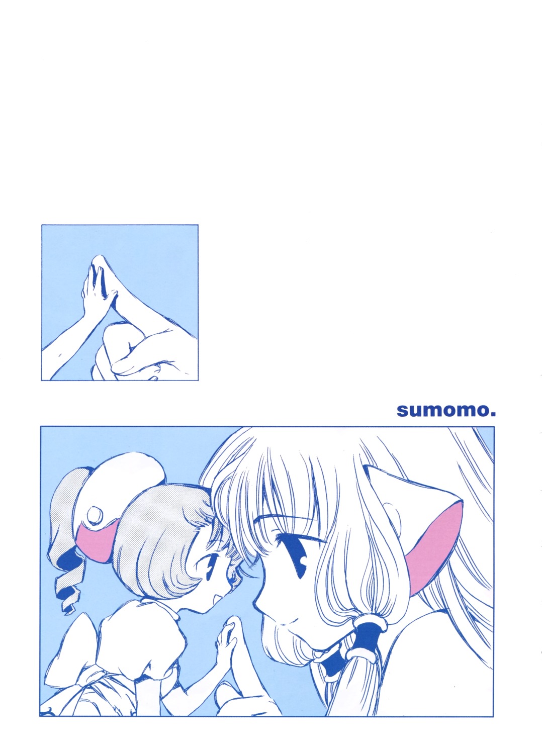 chii, chobits, clamp, monochrome, sumomo