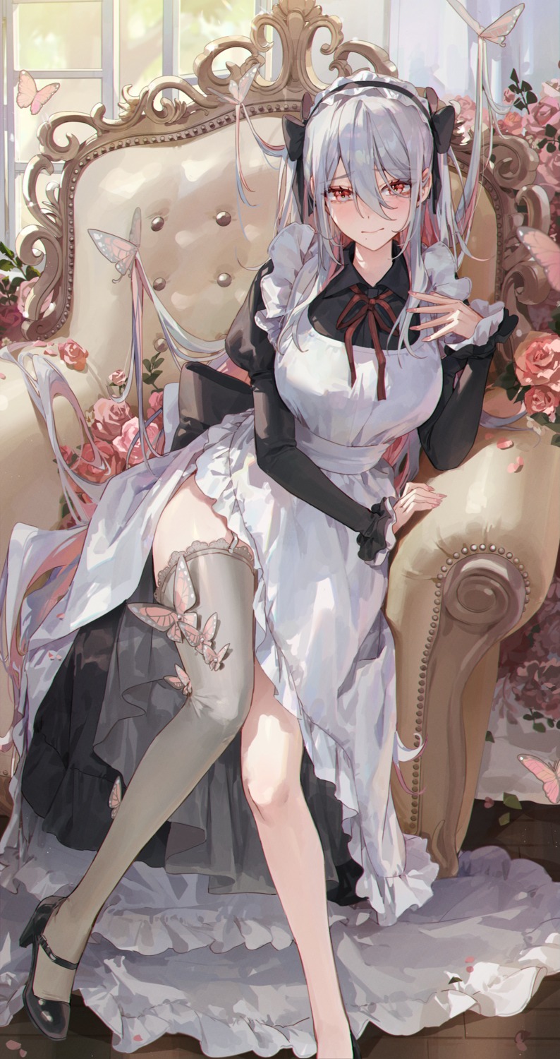 heels, maid, stockings, thighhighs, ye_jji
