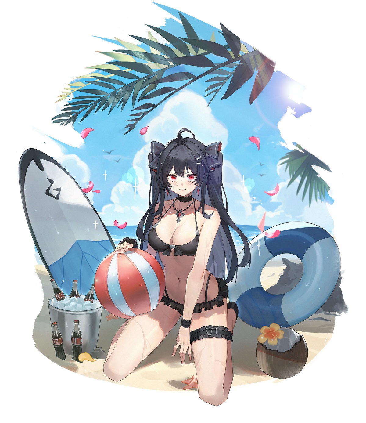 bikini, garter, lastation_kogyo, swimsuits, wet