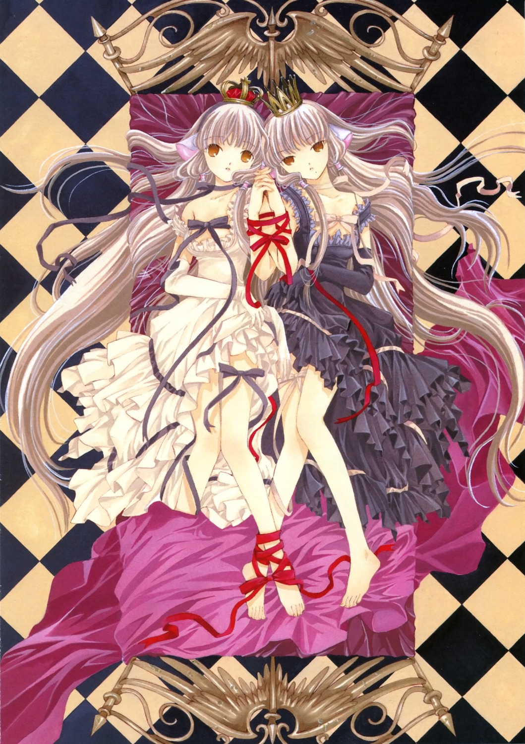 chii, chobits, clamp, cleavage, dress, freya, garter, lolita_fashion