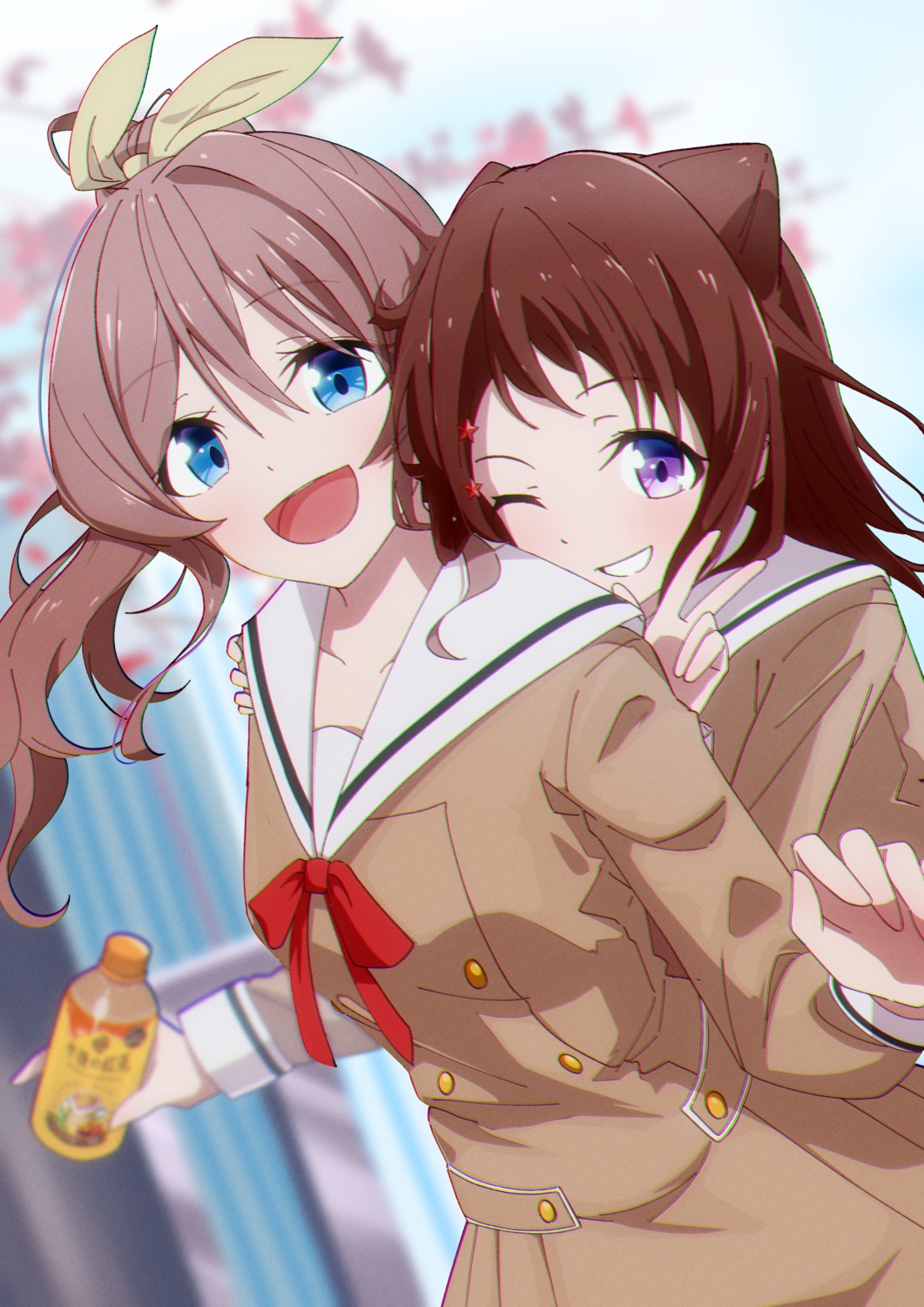bang_dream!, seifuku, toyama_kasumi, ura_(tturauraura), yamabuki_saaya
