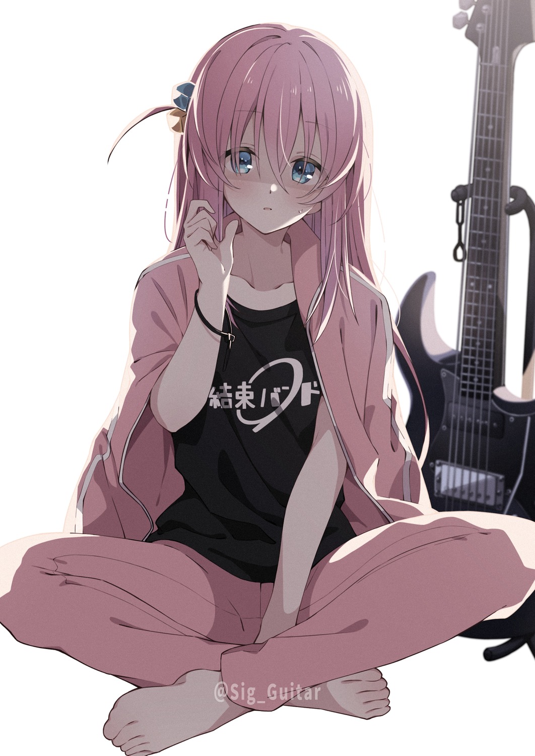 bocchi_the_rock!, gotou_hitori, guitar, gym_uniform, shigure_(sigre)