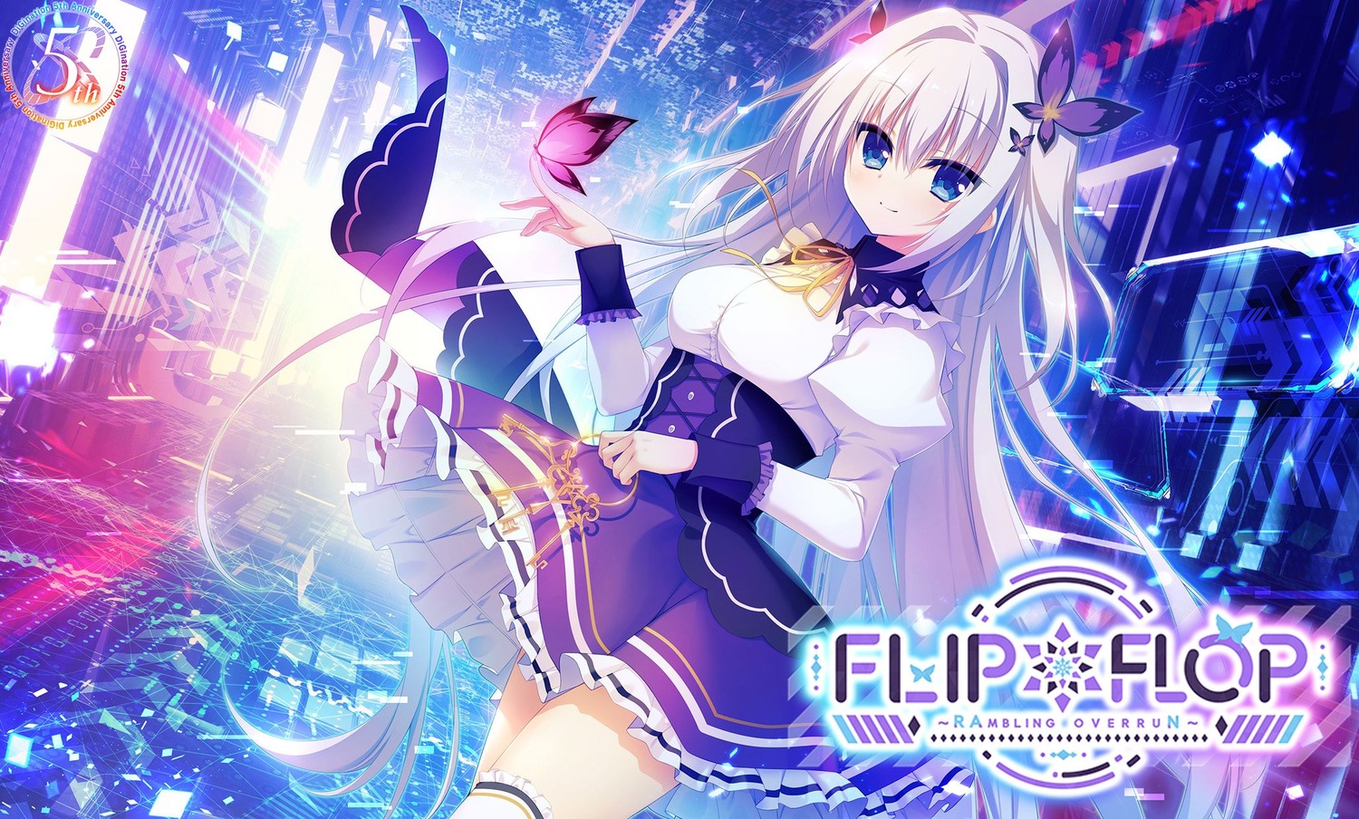 digination, flip*flop_~rambling_overrun~, matsumiya_kiseri, skirt_lift, thighhighs, tsukigaoka_ran
