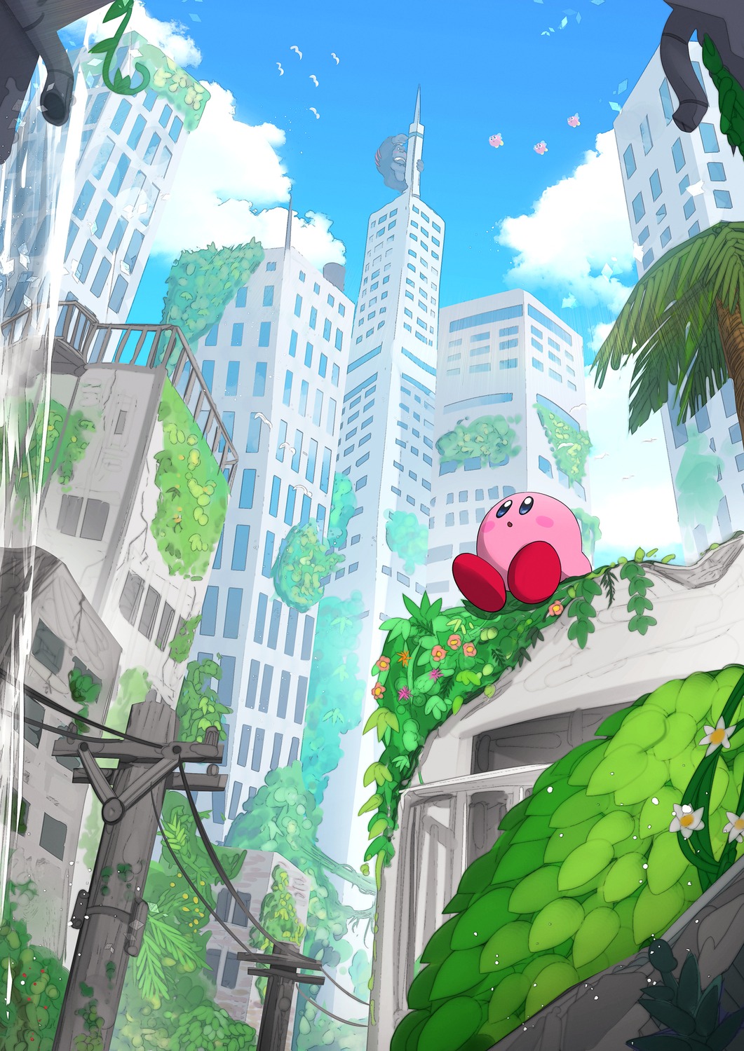 bronto_burt, gonzarez, gorimondo, kirby, kirby_(character), kirby_and_the_forgotten_land, landscape