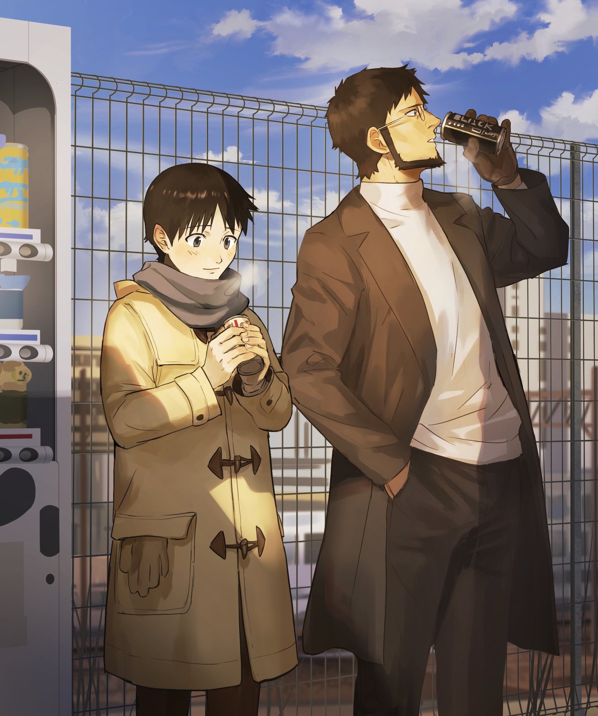 ikari_gendou, ikari_shinji, male, megane, neon_genesis_evangelion, rott_ur