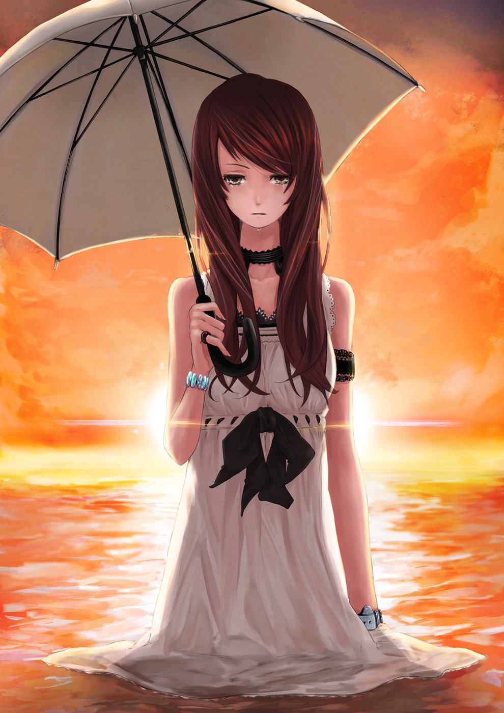 dress, mille, umbrella